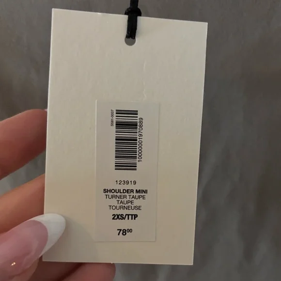 NWT Aritzia Taupe Off-Shoulder Mini Dress - Picture 4 of 5